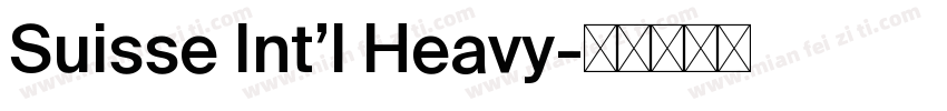 Suisse Int’l Heavy字体转换